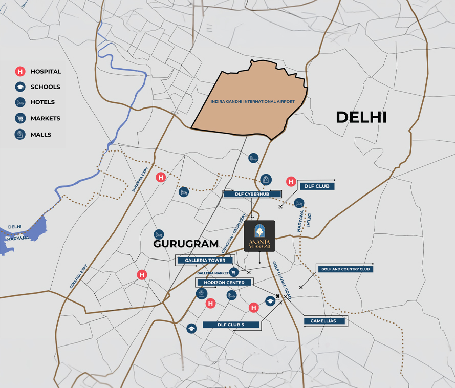 Ananta Vilasa 2.0 location map - Sector 28